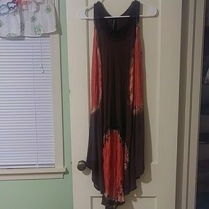 Brown/Red tie dye dress